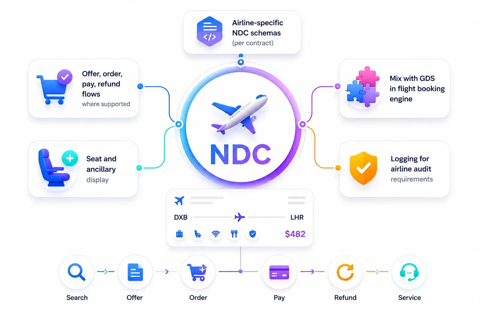 NDC order management flow